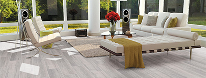 Belmond Wood Look ceramic tile floor in living room