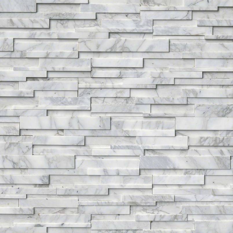 Calacatta Cressa 3d Stacked Stone Detail