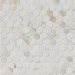 Calacatta Gold 1" Hexagon Polished