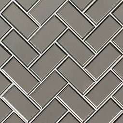 Champagne Bevel Herringbone Tile Thumb