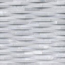 Cosmic Gray 3D Wave Stacked Stone Panels