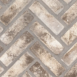 Doverton Gray Reclaimed Clay Brick Herringbone Tile Thumb