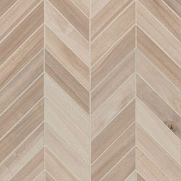 Havenwood Beige Chevron Mosaic 12x15 Tile Thumb