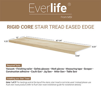 LVT RIGID CORE STAIR TREAD