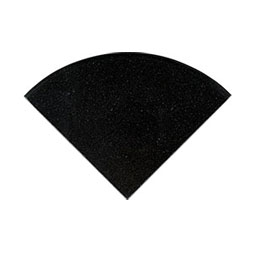 Premium Black 9" Radius Cornershelf Polished Tile Thumb