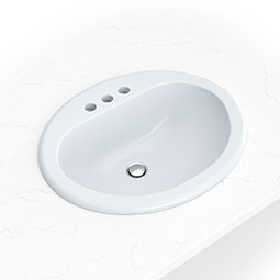 Vanity White Oval 2118 sink Scene