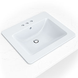 Vanity White Rectangle 2118 sink Scene