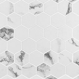 Statuario Matte 2” Hexagon Mosaic Tile