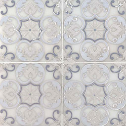 Tetris Florita Blanco Encaustic Tile