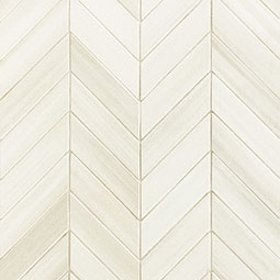 WATERCOLOR BIANCO CHEVRON MOSAIC 12X15