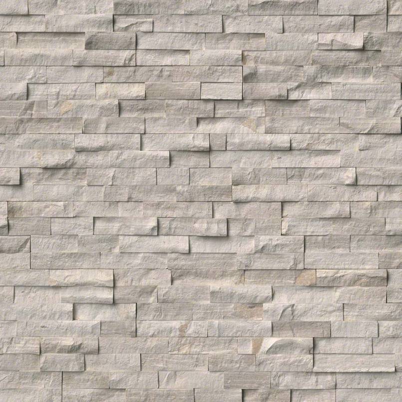 White Oak Splitface Stacked Stone Detail