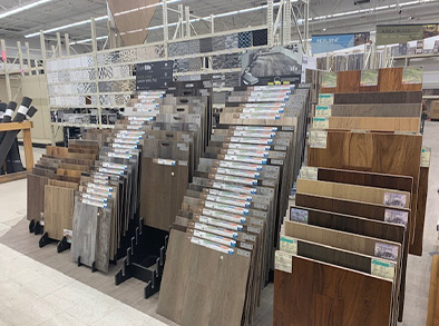 luxury vinyl flooring retail display